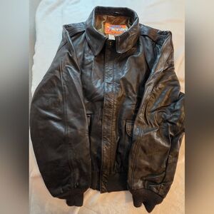 Vintage Cooper A-2 Leather Flight Bomber Jacket USA Made Size 52L